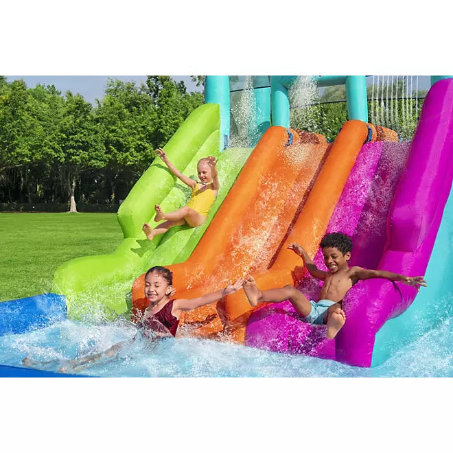 Three Slide Kids Inflatable Water Park  (Multiple Colors)
